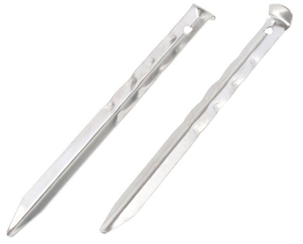 Колышки для палатки Easy Camp: U-Steel Peg Ripple (сталь; 24см; 10 шт)